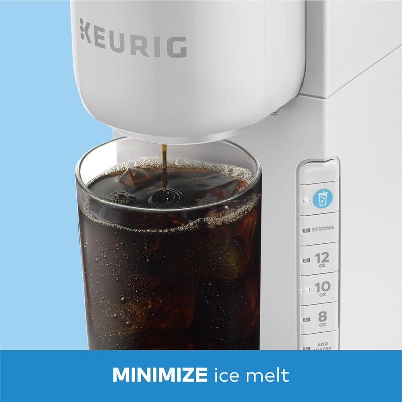 Keurig صانعة القهوة الفردية K-Iced – زر التحضير فوق الثلج، تصميم مدمج، هدية مثالية لعشاق القهوة المثلجة، أبيض - Image 4